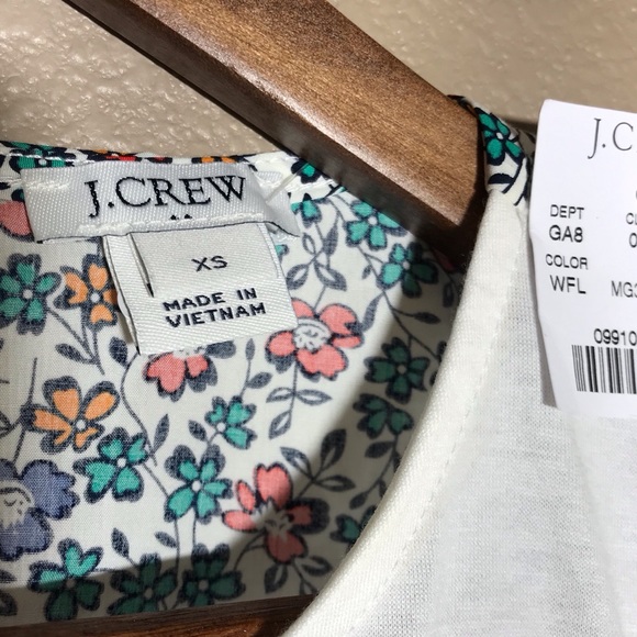 J Crew Tank w Floral Back NWT   B - Picture 5 of 6
